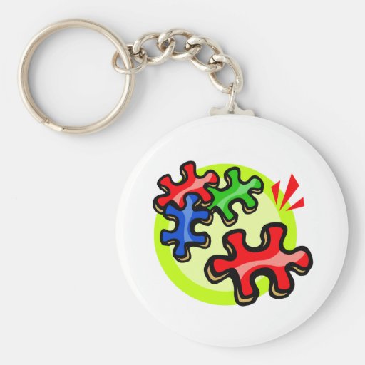 Porte - clé de morceau de puzzle d'autisme porte-clefs