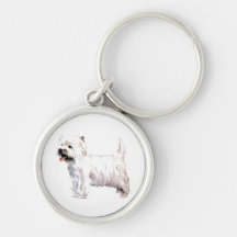 Porte - clé de Terrier blanc de montagne occidenta Porte-clés