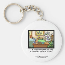 Porte - clé drôle drôle de chat et d'avocat porte-clef