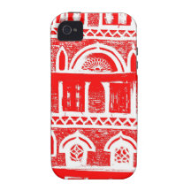 Porte et fenêtres en rouge coque Case-Mate iPhone 4