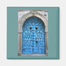 Porte traditionnelle tunisienne vintage aimant pour réfrigérateur