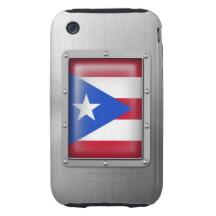 Porto Rico en acier inoxydable Coques Tough iPhone 3