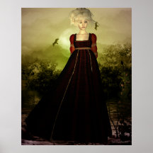 Portrait au coucher du soleil posters