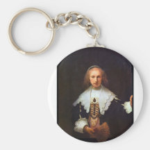 Portrait d'Agatha Bas par Rembrandt Porte-clés