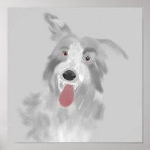 portrait de chien de recouvrement posters