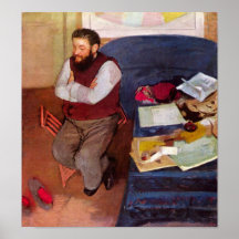 Portrait de Diego Martelli par Edgar Degas Poster