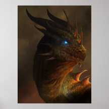 Portrait de dragon posters