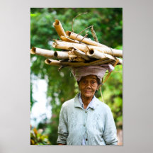 portrait de femme de Bali Indonésie d'ubud Affiches