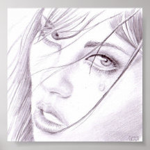 Portrait de fille posters