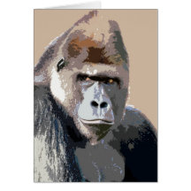 Portrait de gorille carte de vœux