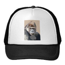Portrait de gorille casquette de camionneur
