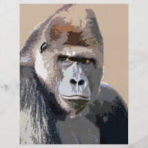 Portrait de gorille prospectus avec motif