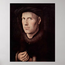Portrait de janv. de Leeuw avant janvier van Eyck Posters