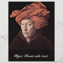 Portrait de l'homme avec le turban, par Eyck janv. Prospectus Personnalisés