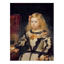 Portrait de l'Infanta Maria Marguerita 1654 Cartes Postales