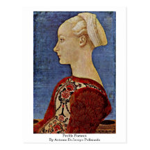 Portrait de profil par Antonio Di Jacopo Pollaiuol Cartes Postales
