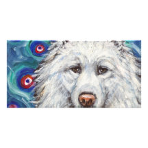 Portrait de Samoyed Cartes De Vœux Avec Photo