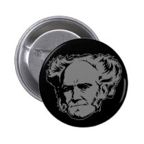 Portrait de Schopenhauer badges publicitaires