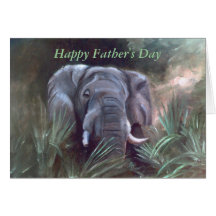 Portrait d'éléphant, fête des pères heureuse cartes de vœux
