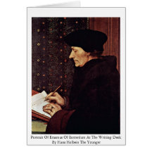 Portrait d'Erasmus de Rotterdam Carte De Vœux