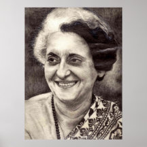 Portrait d'Indira Gandhi Affiches