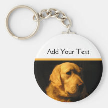 Portrait Keychain de golden retriever Porte-clés