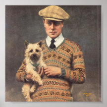 Portrait le Duc et son chien " Jean-Marie Moyer " Posters