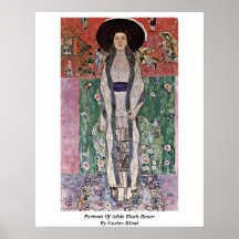 Portret van Adele Bloch-Bauer door Gustav Klimt Print