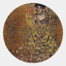 Portret van Adele Bloch-Bauer I Ronde Stickers