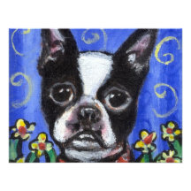 Portret van Boston Terrier Gepersonaliseerde Uitnodiging
