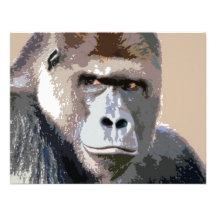 Portret van Gorilla Gepersonaliseerde Uitnodiging