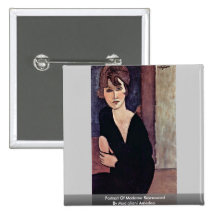 Portret van Mevrouw Reynouard door Modigliani Amed Speldbuttons