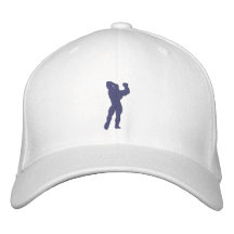Pose du culturisme des hommes casquette brodée