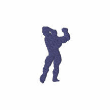 Pose du culturisme des hommes polos brodés