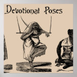 Poses religieuses antiques d'Auto-Torture de dévot Affiches
