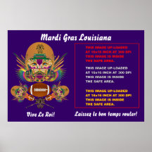 Poster 60 " x 40 " van Gras van Mardi past de Nota