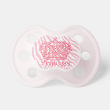 Poster de animal de princesse Crown Pink Zebra Gir Tétine