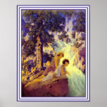 Poster/Druk: Waterval - door Maxfield Parrish