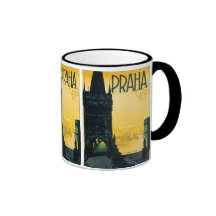 Poster het vintage van Praag (Praha) Mok