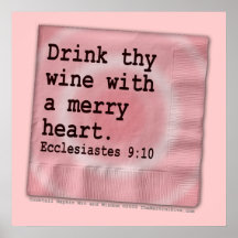 Poster, Kunst - drink Thy Wijn
