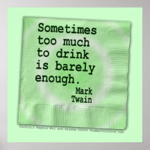 Poster, Kunst - Te drink teveel