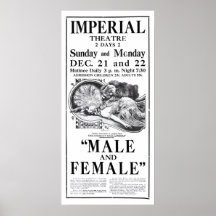 Poster van de de filmadvertentie van Gloria Swanso