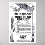 Poster van de de filmadvertentie van Ruth Roland 1