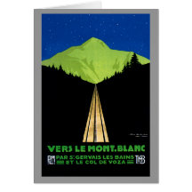 Poster van de Reis van de Alpen van Mont Blanc het Wenskaart
