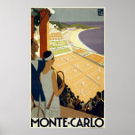 Poster van de Reis van Monte Carlo Monaco het Vint