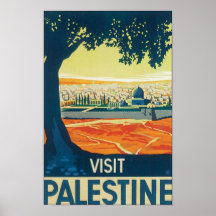Poster van de Reis van Palestina van het bezoek he