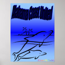 Poster van het Logo van Alabama het Kust Verenigde