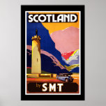 Poster vintage Ecosse de voyage de S.M.T