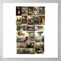 Poster-vintage-kind in Vervoer