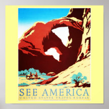 Poster-vintage reis-Amerika